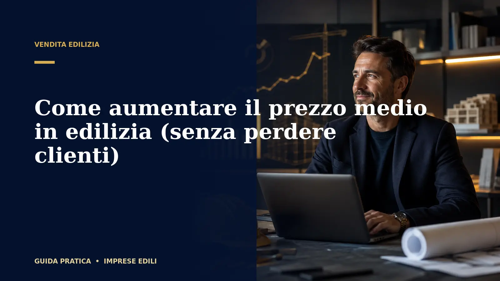 Come aumentare il prezzo medio in edilizia (senza perdere clienti)