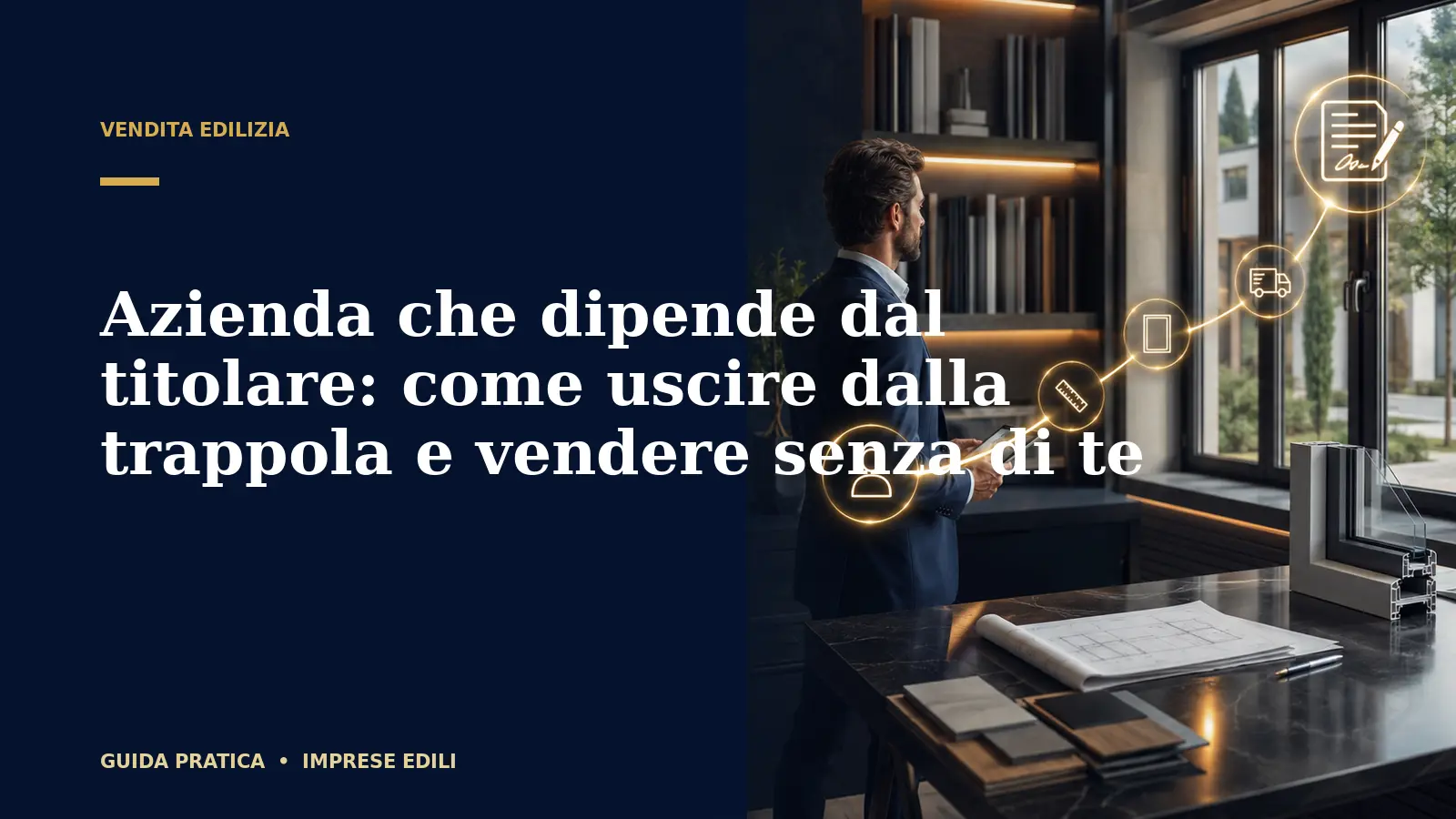Azienda che dipende dal titolare: come uscire dalla trappola e vendere senza di te