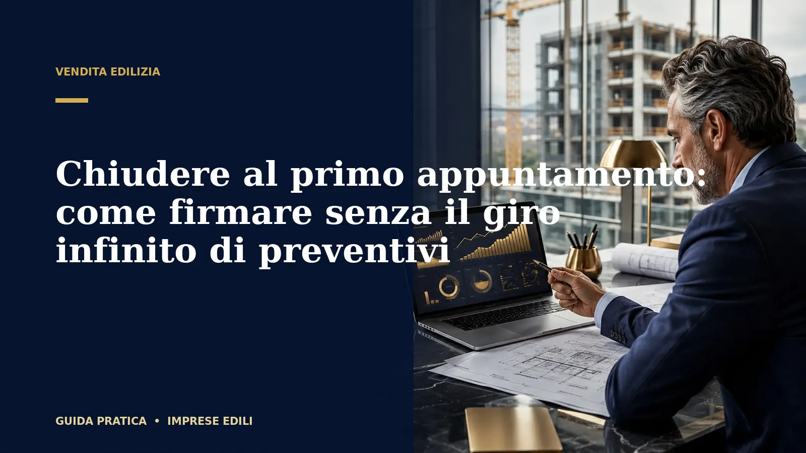Chiudere al primo appuntamento: come firmare senza il giro infinito di preventivi