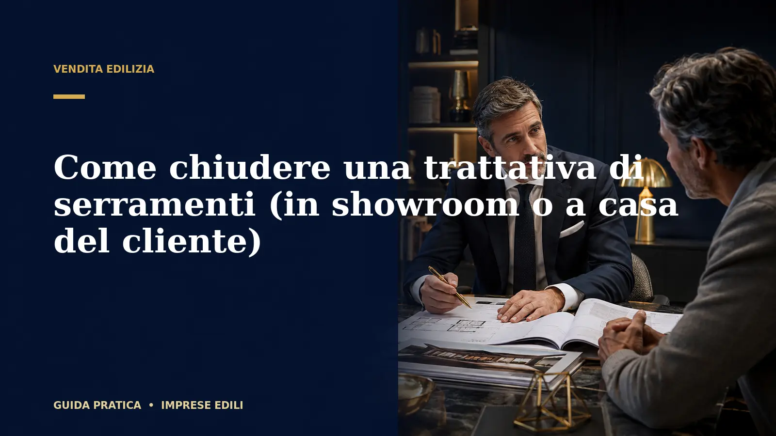 Come chiudere una trattativa di serramenti (in showroom o a casa del cliente)