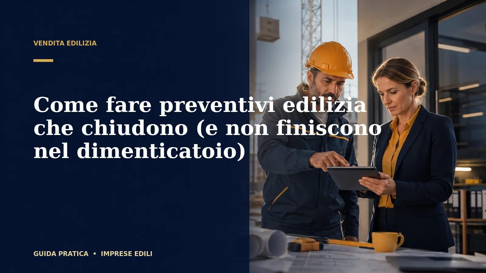 Come fare preventivi edilizia che chiudono (e non finiscono nel dimenticatoio)