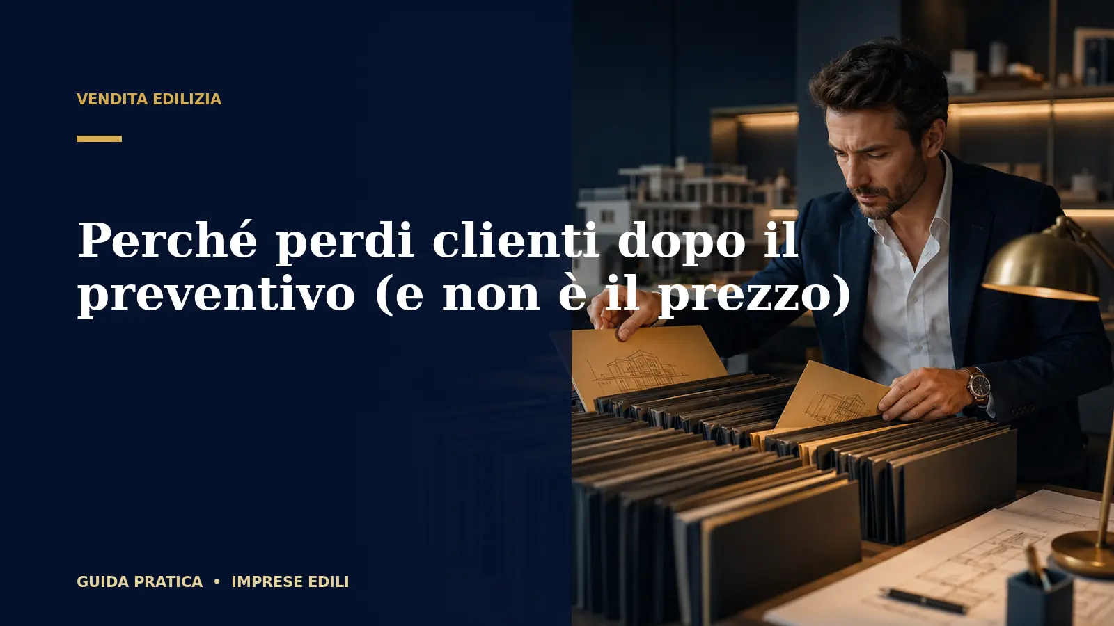 Perché perdi clienti dopo il preventivo (e non è il prezzo)