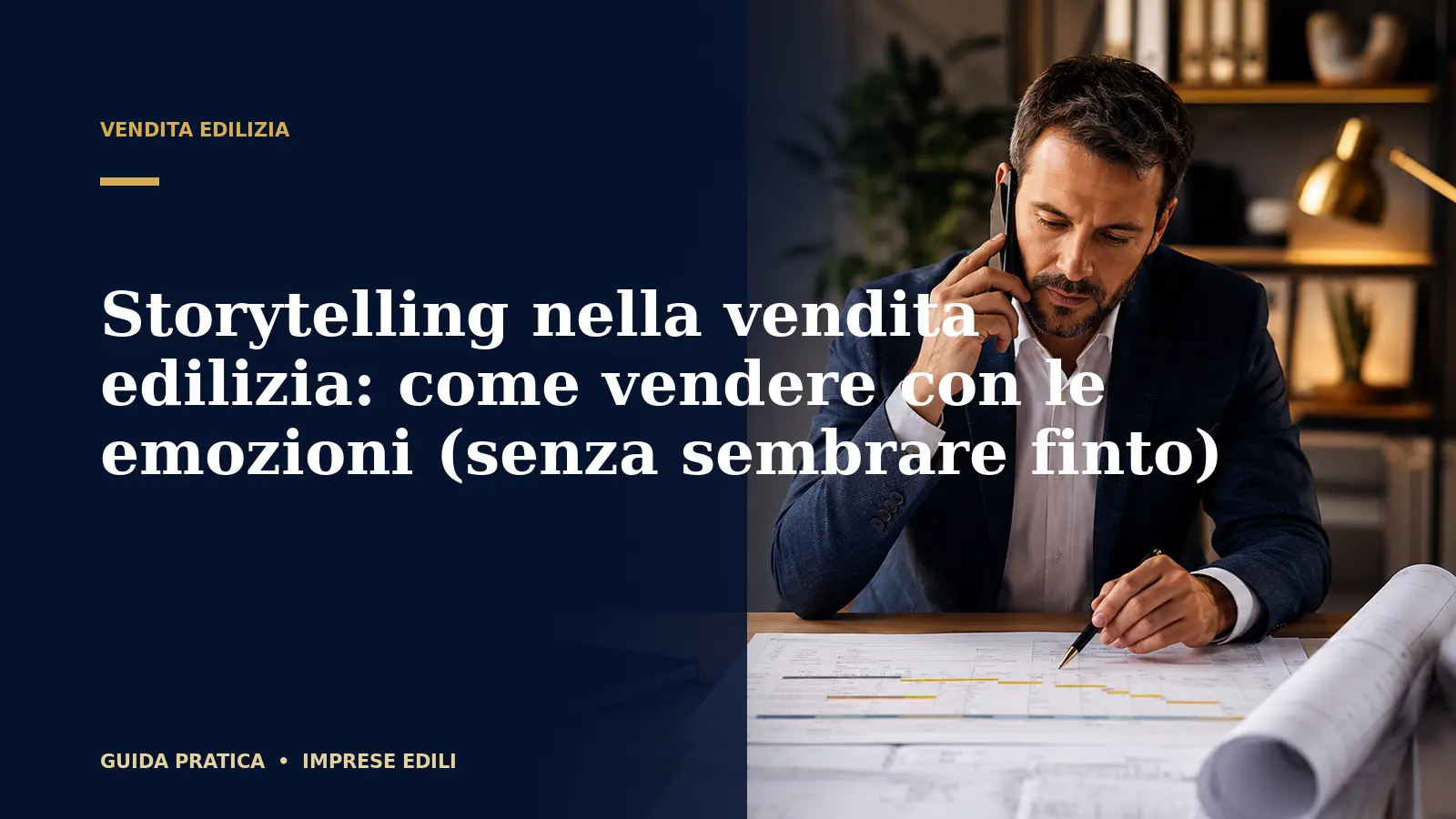 Storytelling nella vendita edilizia: come vendere con le emozioni (senza sembrare finto)