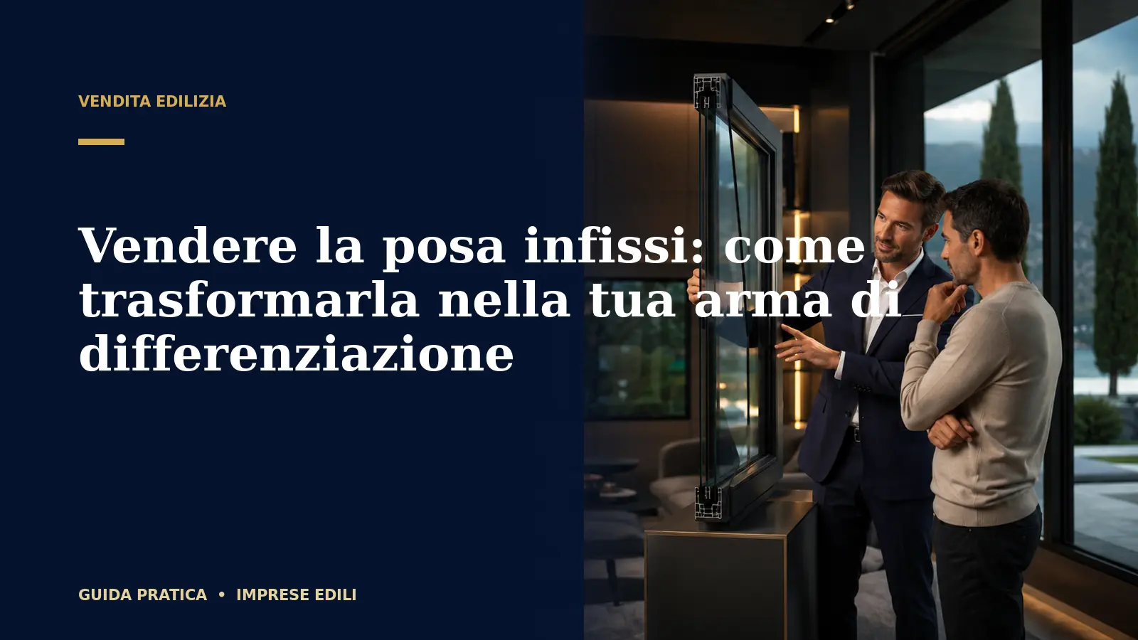 Vendere la posa infissi: come trasformarla nella tua arma di differenziazione
